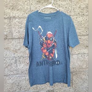 Marvel men's Deadpool Anti-Hero graphic T-shirt